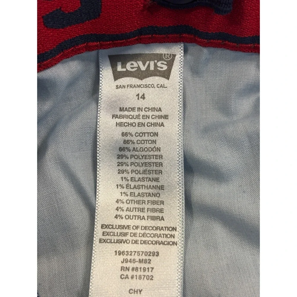 Levis Boys 511 Slim Fit Jeans Dark‎ Wash Denim Size 14 J946-M82 Blue Pants